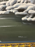 Melting Snow River Landscape Oil on Canvas - thumbnail 3 of 6