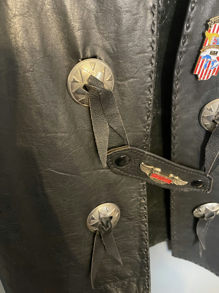 Fancy Honda Motorcycle Vest With pins - image 4 of 7