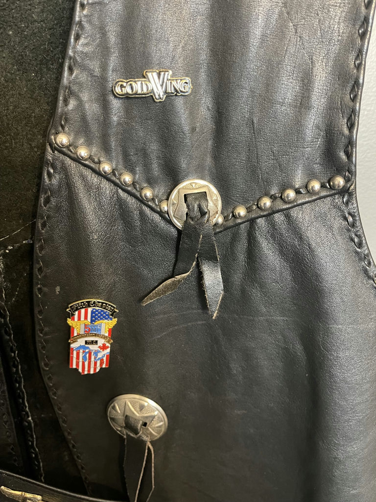 Fancy Honda Motorcycle Vest With pins - image 3 of 7