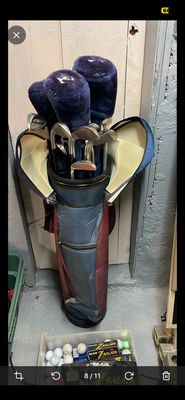 Golf Bag with clubs and balls - Image 1 of 12