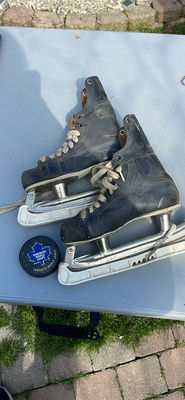Skates And Hockey puck - Image 1 of 7