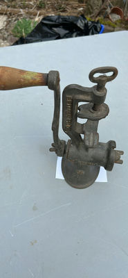 Vintage Cast Iron Hand-Crank Meat Grinder - Image 1 of 5
