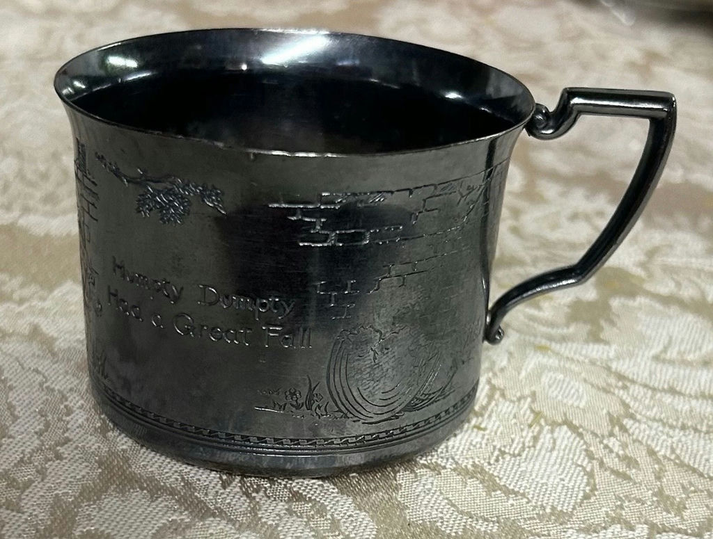 Vintage Silverplate Humpty Dumpty Baby Cup - image 2 of 3
