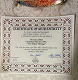Edna Hibel 1985 Christmas Plate "The Angels' Message" with Certificate of Authenticity - thumbnail 2 of 4