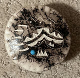Native American Pottery Horse Hair Jewelry Trinket Box by Vail - thumbnail 1 of 3