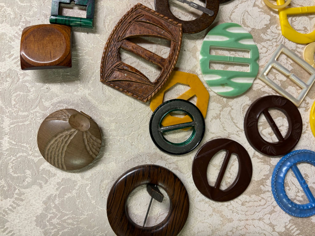 Collection of Vintage Belt Buckles and Clothing Fasteners - image 2 of 6