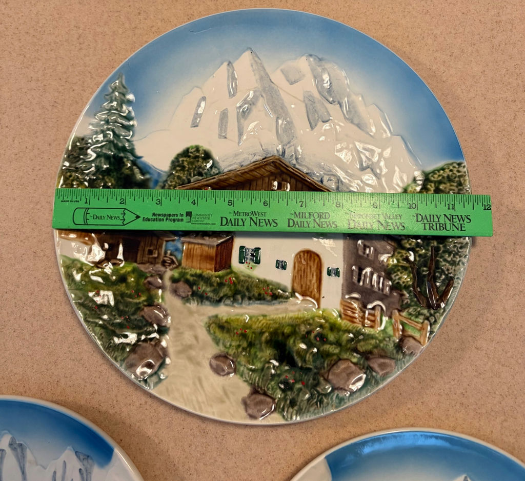 3 Western Germany Majolica Relief 3D Wall Plates - image 2 of 4