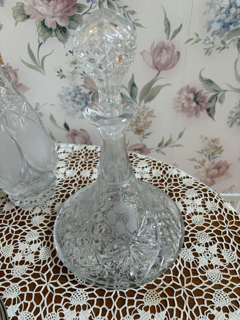 Vintage Wine Decanters, Princess House and Clear Glass - image 5 of 7