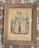 Antique Framed Fashion Plate - thumbnail 1 of 2