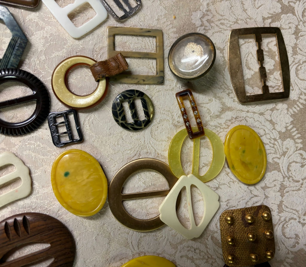 Collection of Vintage Belt Buckles and Clothing Fasteners - image 5 of 6