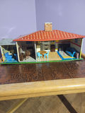 Tin Toy Doll House With Furniture. #1 - thumbnail 1 of 6