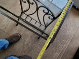 Small Wrought Iron Table With Glass Top. - thumbnail 6 of 8