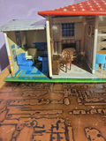 Tin Toy Doll House With Furniture. #1 - thumbnail 3 of 6