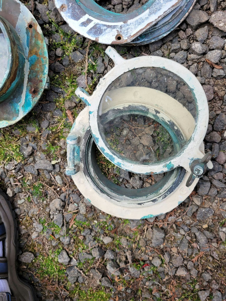 Six Bronze Antique Porthole Windows. - image 8 of 9