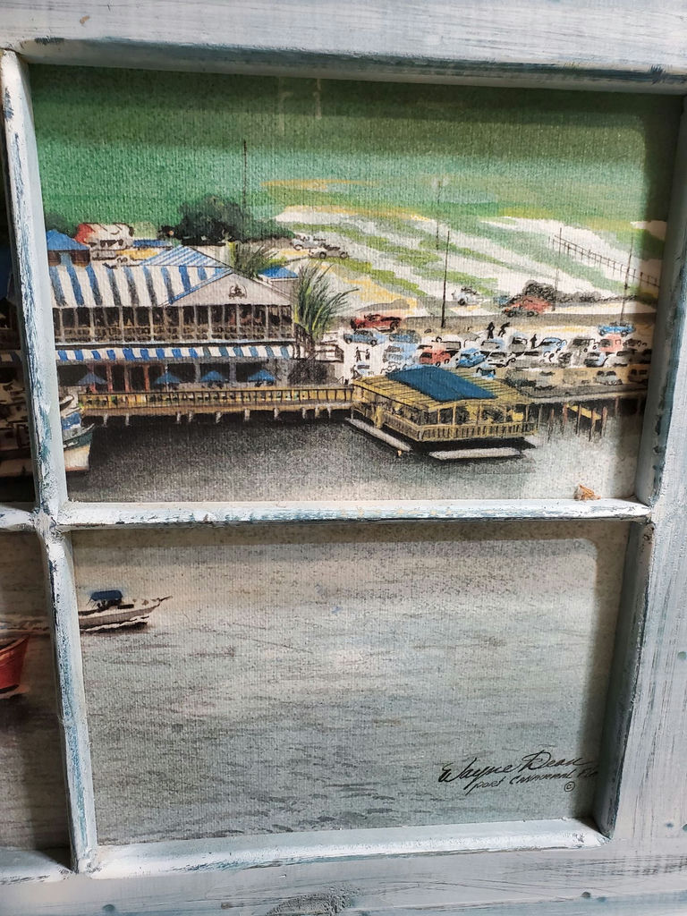 Rustic Window Frame Coastal Wall Art - image 4 of 9