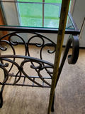 Small Wrought Iron Table With Glass Top. - thumbnail 7 of 8