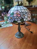 Stained Glass Floral Table Lamp - thumbnail 1 of 5
