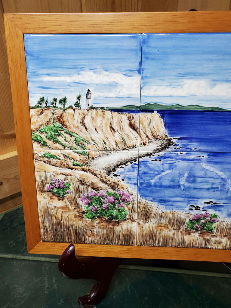 Hand Painted Tiles, Coastal Scenery - image 2 of 7
