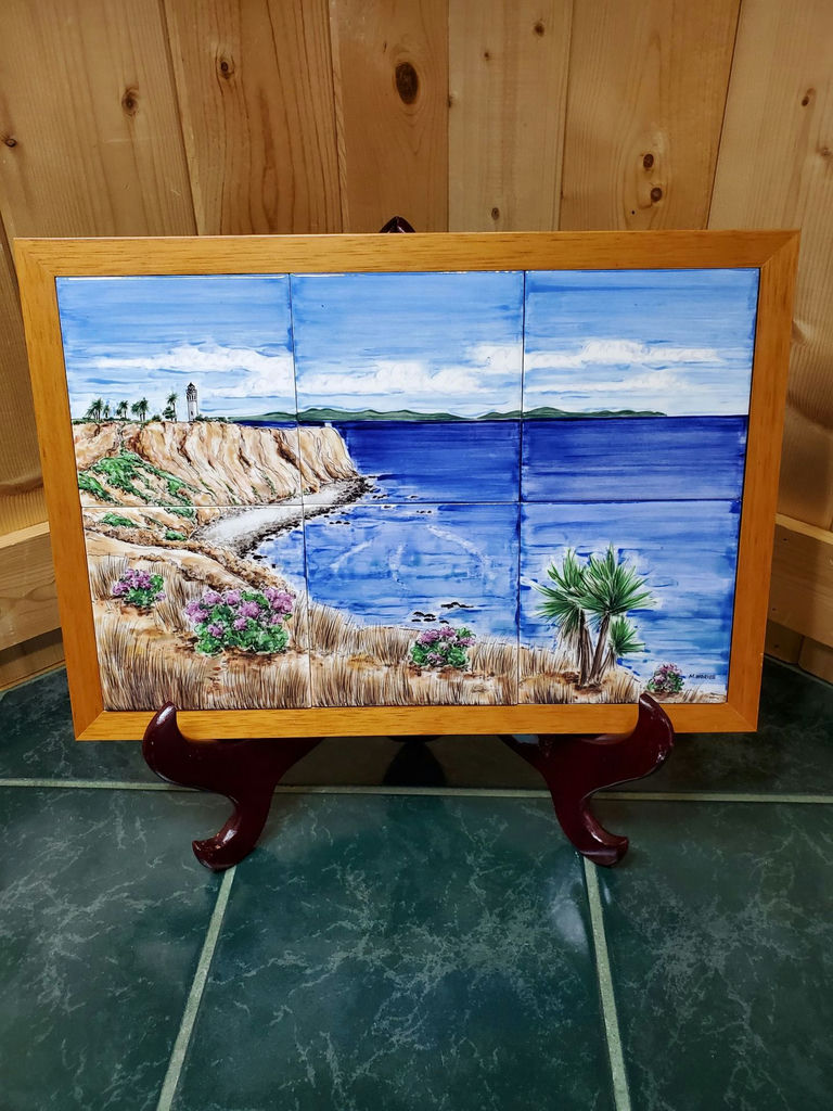 Hand Painted Tiles, Coastal Scenery - image 1 of 7