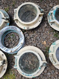 Six Bronze Antique Porthole Windows. - thumbnail 3 of 9
