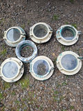 Six Bronze Antique Porthole Windows. - thumbnail 1 of 9