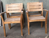 Set of Four Wooden Armchairs - thumbnail 1 of 5