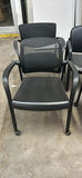 Set of Six Black Office Guest Chairs - thumbnail 4 of 7
