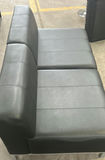 Two Black Armless Lounge Chairs - thumbnail 2 of 5