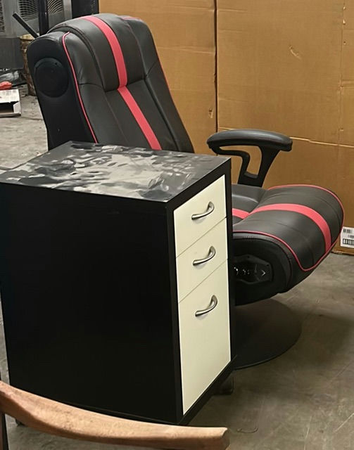 Gaming Chair, Rolling Drawer Cabinet, and Adjustable Stand - image 3 of 5