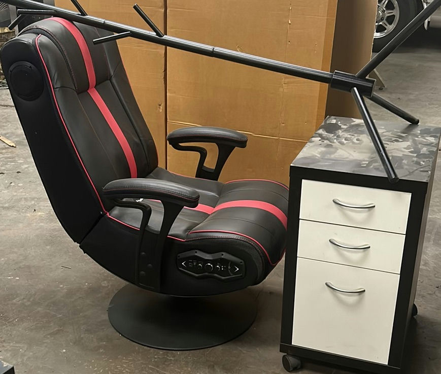 Gaming Chair, Rolling Drawer Cabinet, and Adjustable Stand - image 5 of 5