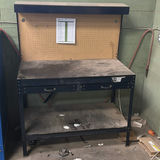 Metal Workbench with Pegboard and Drawers - thumbnail 1 of 6