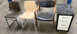 Three Chairs and Rolling File Cabinet - thumbnail 1 of 5
