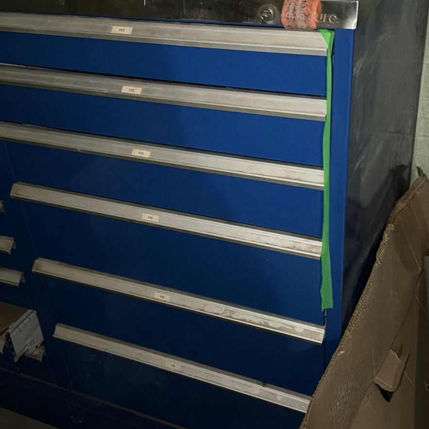 Blue Metal Multi-Drawer Storage Cabinet - image 3 of 4