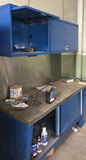 Blue Metal Workbench and Wall Cabinet Set - thumbnail 2 of 5