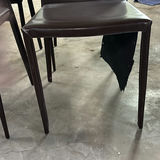 Pair of Dark Brown Upholstered Dining Chairs - thumbnail 9 of 10