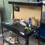 Metal Workbench with Pegboard and Drawers - thumbnail 3 of 3