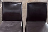 Pair of Dark Brown Upholstered Dining Chairs - thumbnail 4 of 10