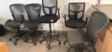 Five Black Mesh Office Chairs - thumbnail 1 of 5