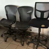 Five Black Mesh Office Chairs - thumbnail 3 of 5