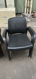 Set of Black Stackable Guest Chairs - thumbnail 3 of 5