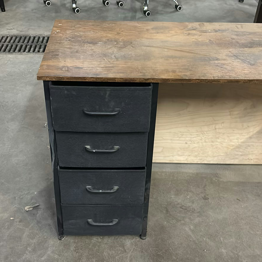 Wooden Desk Table with Built-In Power Outlets and USB Ports - image 8 of 16