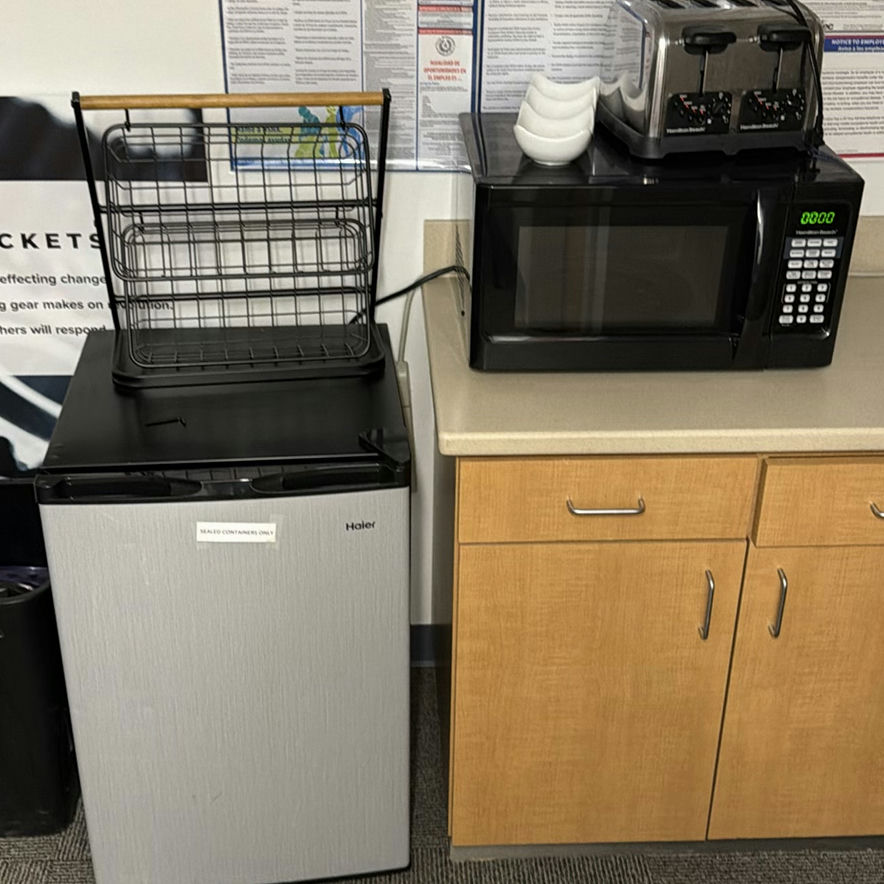 Haier Mini Refrigerator, Hamilton Beach Microwave, and Four-Slice Toaster - image 1 of 7