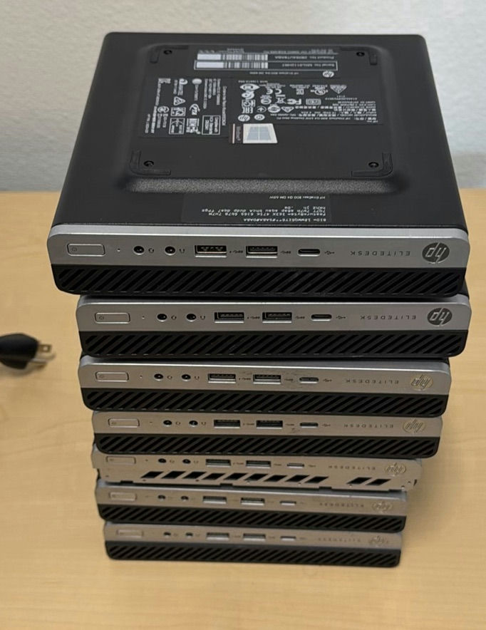HP EliteDesk 800 G4 Desktop Mini PCs with Power Adapters - image 2 of 6