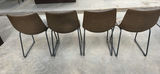 Set of Four Brown Upholstered Dining Chairs - thumbnail 2 of 5
