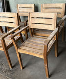Set of Four Wooden Armchairs - thumbnail 2 of 5