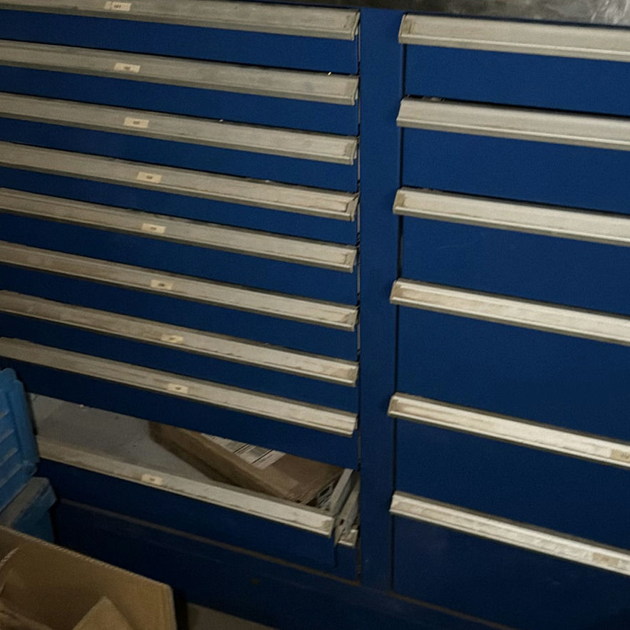 Blue Metal Multi-Drawer Storage Cabinet - image 4 of 4