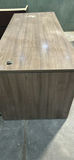 Woodgrain Office Desk with Three-Drawer Pedestal - thumbnail 2 of 5