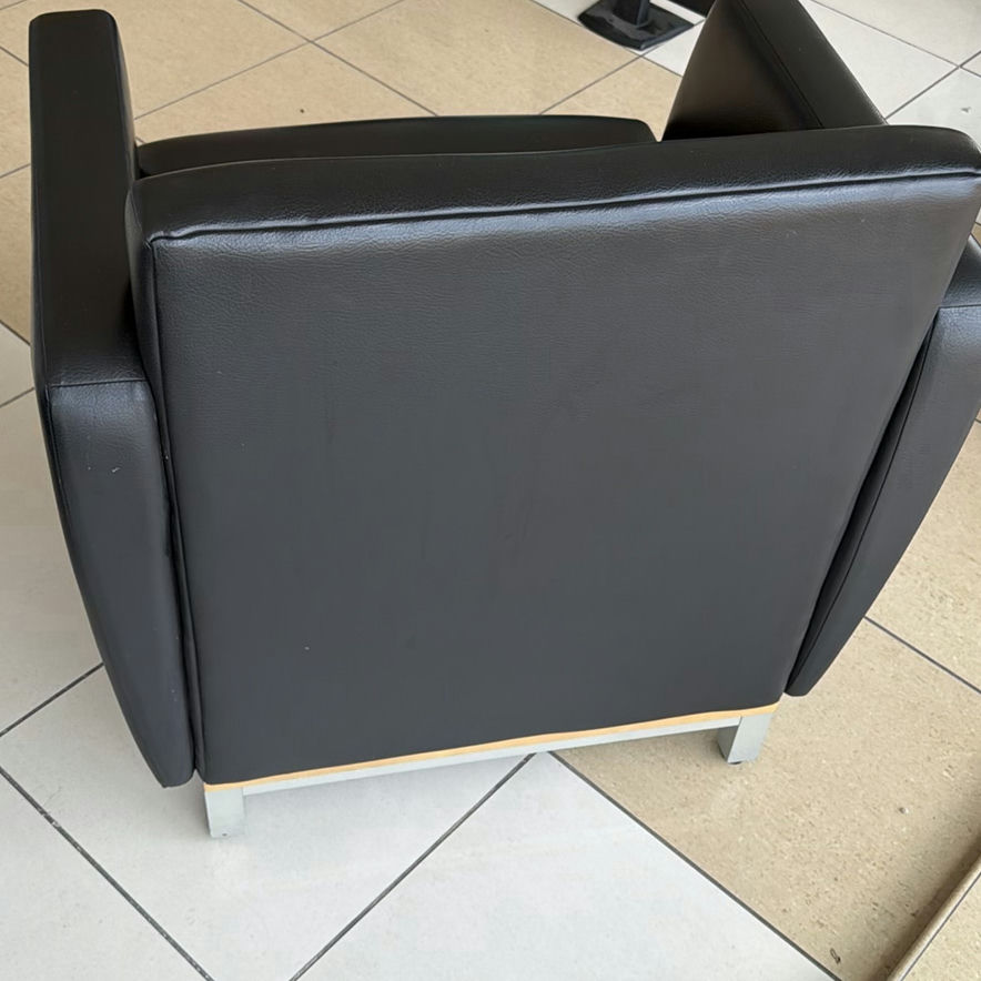 Pair of Black Armchairs - image 4 of 9