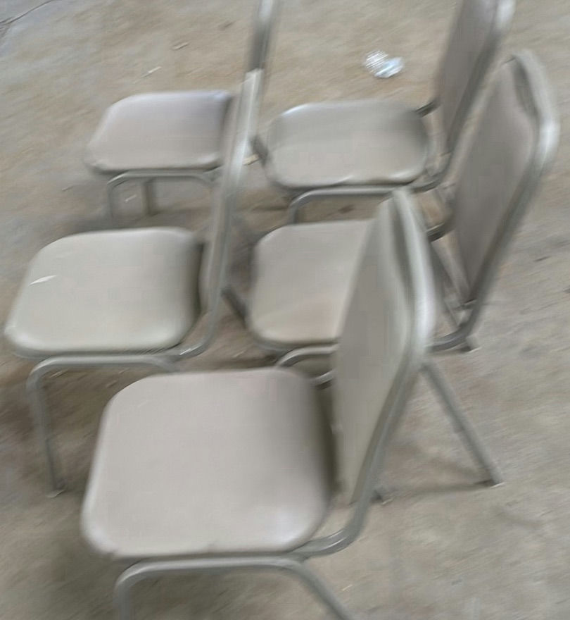 Set of Padded Metal Chairs - image 2 of 5