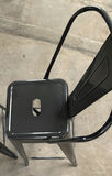 Set of Three Black Metal Bar Stools - thumbnail 5 of 5
